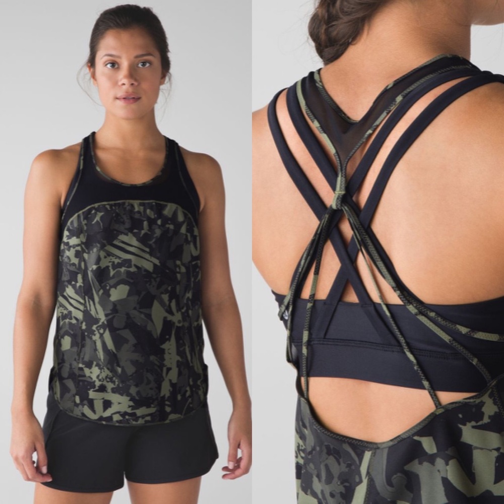 Lululemon 5 Mile Singlet Strappy Mesh Tank Top